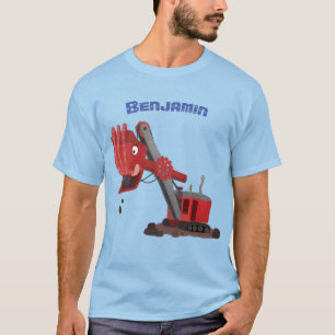 Camiseta Ilustracion de personalizado de pala de vapor roja