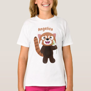 Camiseta Ilustracion de personalizado de panda rojo