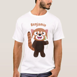 Camiseta Ilustracion de personalizado de panda rojo