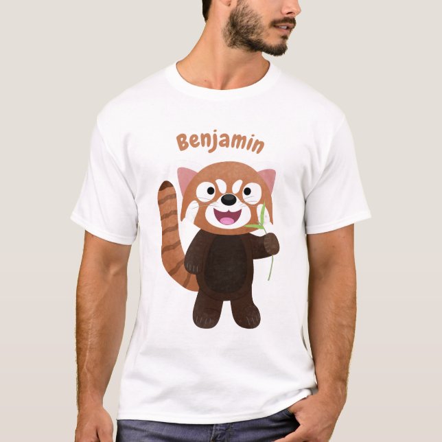 Camiseta Ilustracion de personalizado de panda rojo (Anverso)