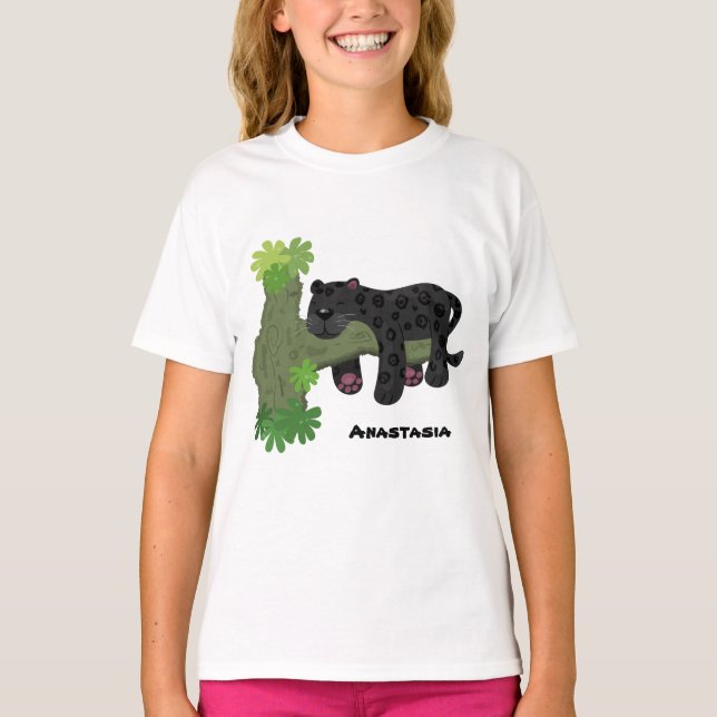 Camiseta Ilustracion de personalizado de pantera negra de j (Anverso)