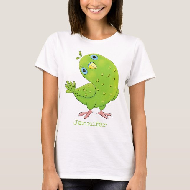 Camiseta Ilustracion de personalizado de paracaídas verde l (Anverso)