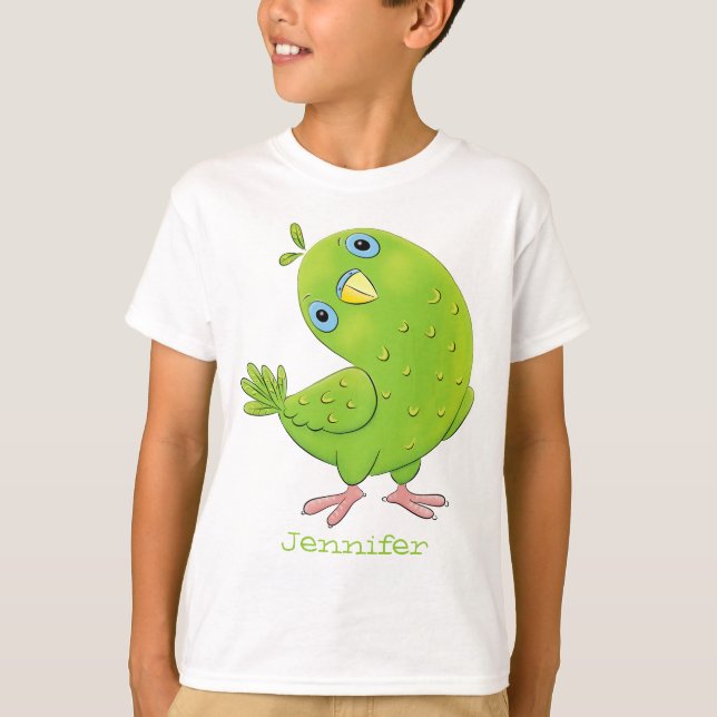 Camiseta Ilustracion de personalizado de paracaídas verde l (Anverso)