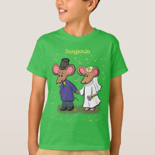 Camiseta Ilustracion de personalizado de pareja de ratones