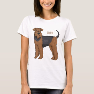 Camiseta Ilustracion de personalizado de perro Airedale ter