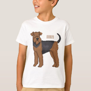 Camiseta Ilustracion de personalizado de perro Airedale ter