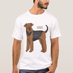 Camiseta Ilustracion de personalizado de perro Airedale ter