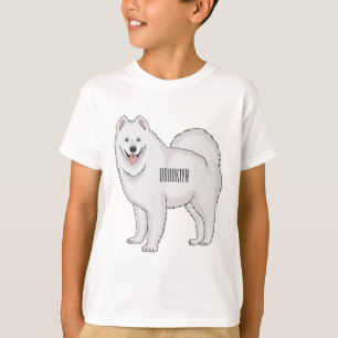 Camiseta Ilustracion de personalizado de perro de Samoyed