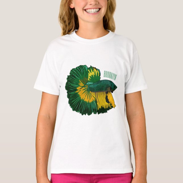 Camiseta Ilustracion de personalizado de pescado de lucha s (Anverso)