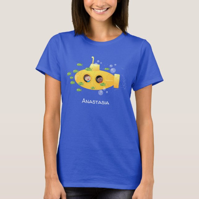 Camiseta Ilustracion de personalizado de pescado submarino  (Anverso)