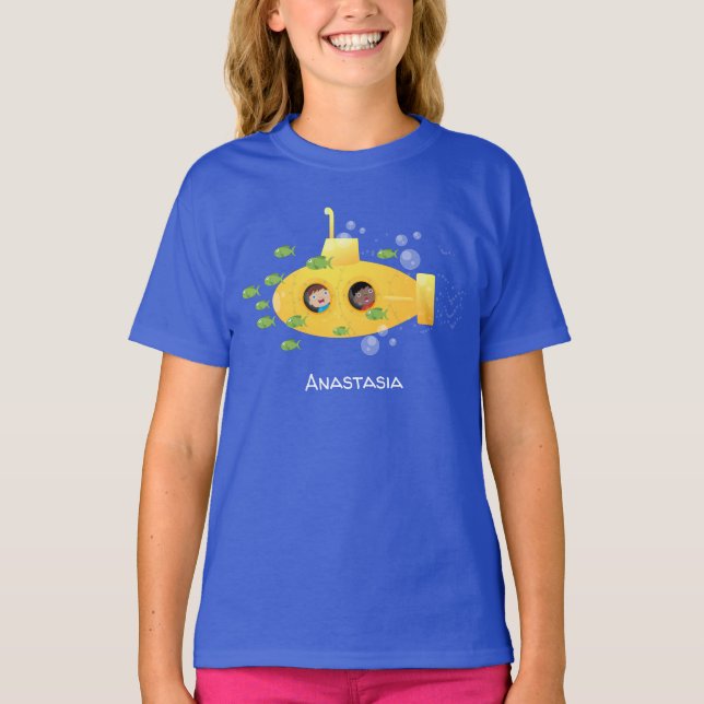 Camiseta Ilustracion de personalizado de pescado submarino  (Anverso)