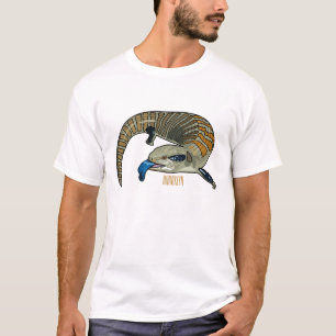 Camiseta Ilustracion de personalizado de piel de tono azul