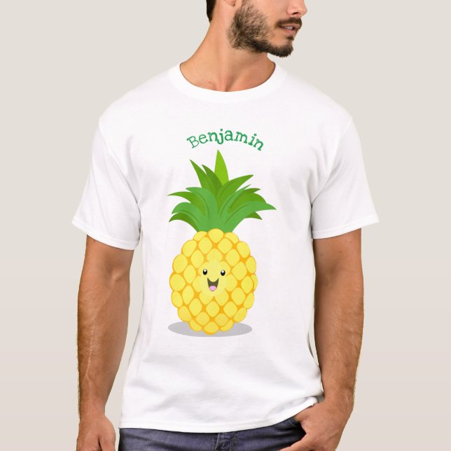 Camiseta Ilustracion de personalizado de piña cuta (Anverso)