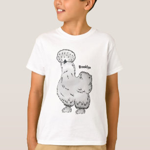 Camiseta Ilustracion de personalizado de pollo de Silkie