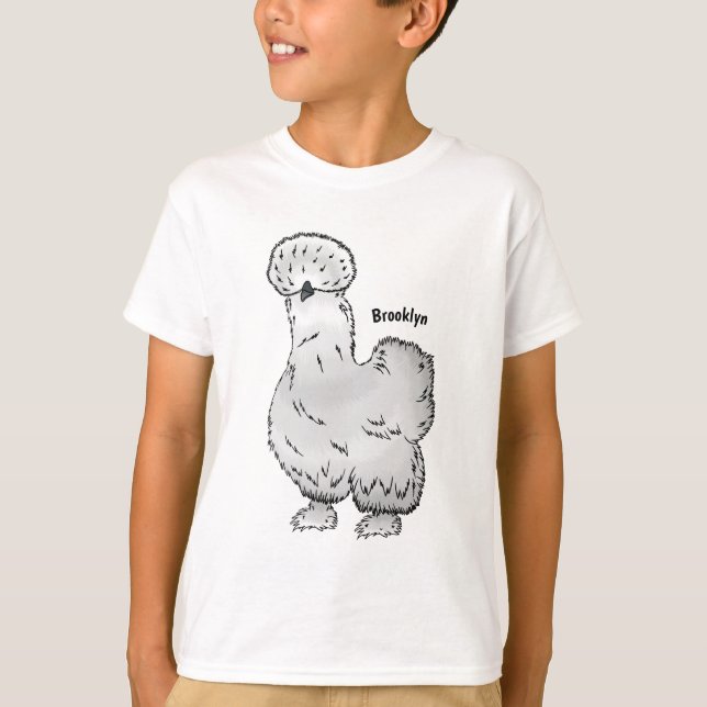 Camiseta Ilustracion de personalizado de pollo de Silkie (Anverso)