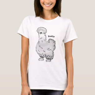 Camiseta Ilustracion de personalizado de pollo de Silkie