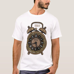 Camiseta Ilustracion de personalizado de reloj de alarma