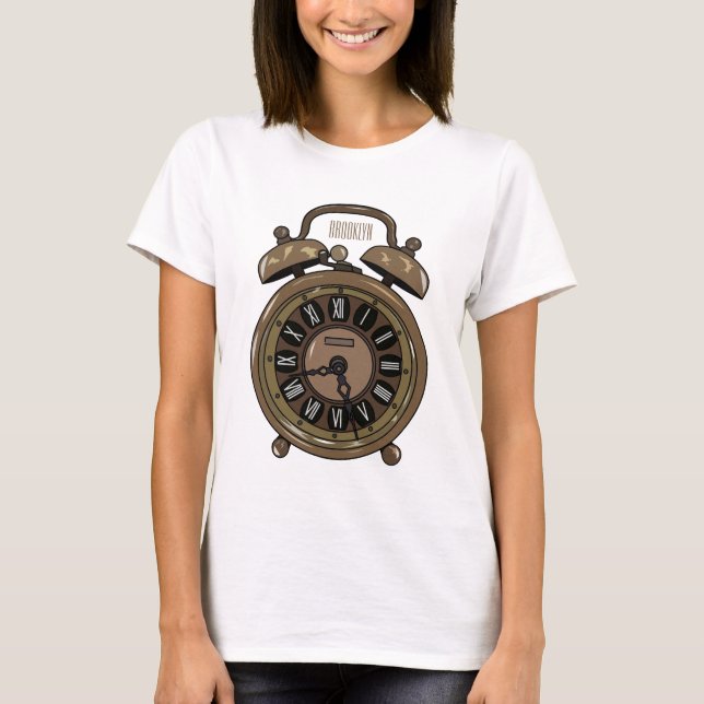 Camiseta Ilustracion de personalizado de reloj de alarma (Anverso)
