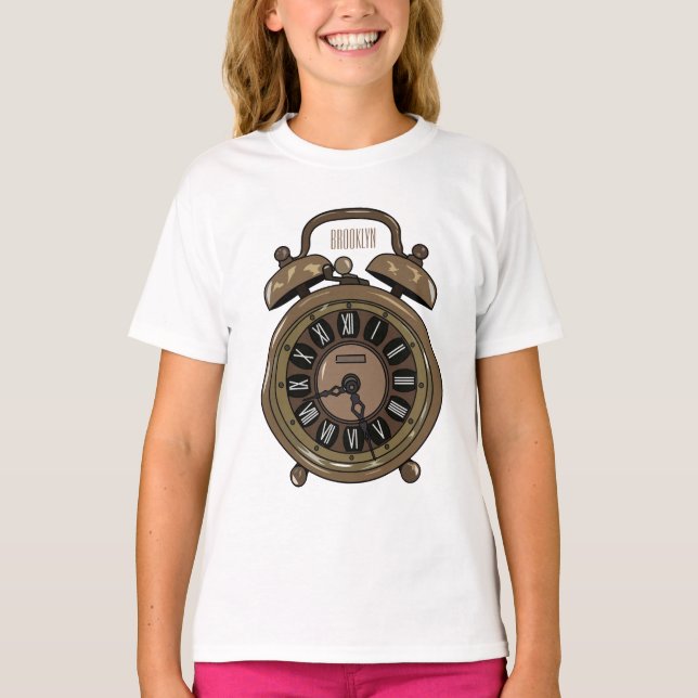 Camiseta Ilustracion de personalizado de reloj de alarma (Anverso)