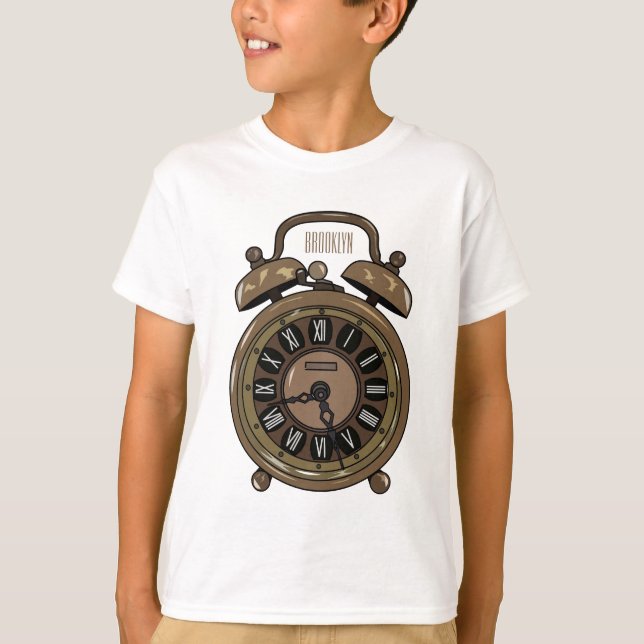 Camiseta Ilustracion de personalizado de reloj de alarma (Anverso)