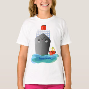 Camiseta Ilustracion de personalizado de remolcador de barc