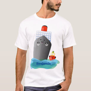 Camiseta Ilustracion de personalizado de remolcador de barc