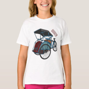 Camiseta Ilustracion de personalizado de rickshaw en bicicl