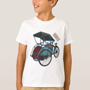 Camiseta Ilustracion de personalizado de rickshaw en bicicl