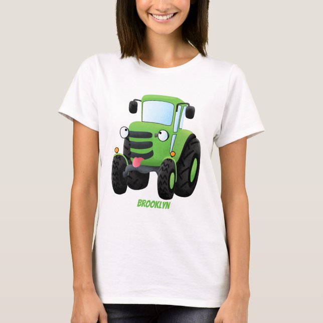 Camiseta Ilustracion de personalizado de tractores de granj (Anverso)