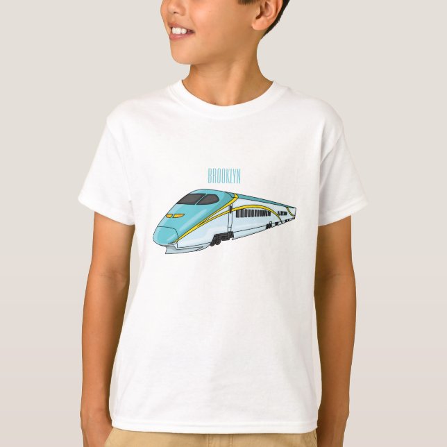 Camiseta Ilustracion de personalizado de trenes de alta vel (Anverso)