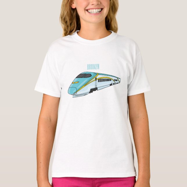 Camiseta Ilustracion de personalizado de trenes de alta vel (Anverso)