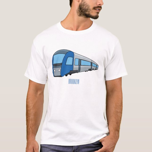 Camiseta Ilustracion de personalizado de trenes eléctricos (Anverso)