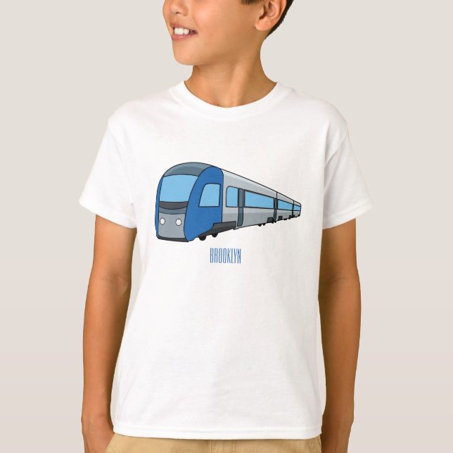 Camiseta Ilustracion de personalizado de trenes eléctricos (Anverso)