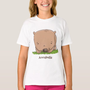 Camiseta Ilustracion de personalizado de wombat para bebé l