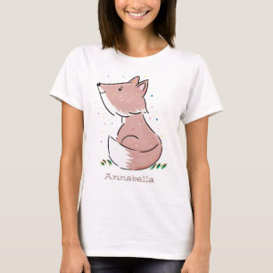 Camiseta Ilustracion de personalizado de zorro bebé