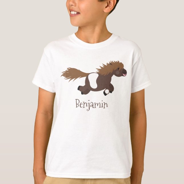 Camiseta Ilustracion de personalizado del pony de Shetland  (Anverso)