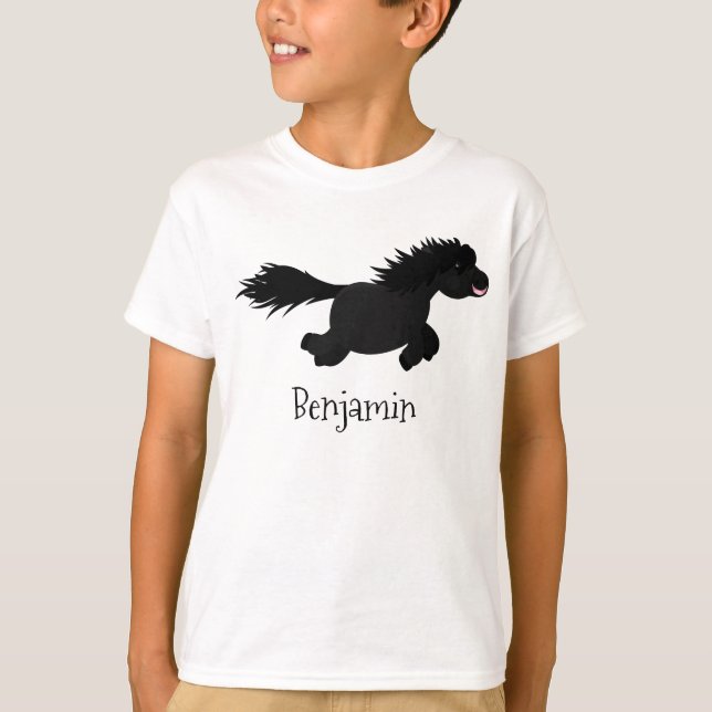 Camiseta Ilustracion de personalizado del pony de Shetland  (Anverso)