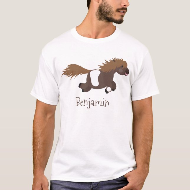 Camiseta Ilustracion de personalizado del pony de Shetland  (Anverso)