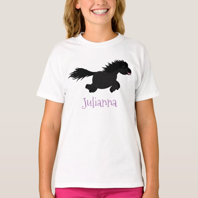 Camiseta Ilustracion de personalizado del pony de Shetland  (Anverso)