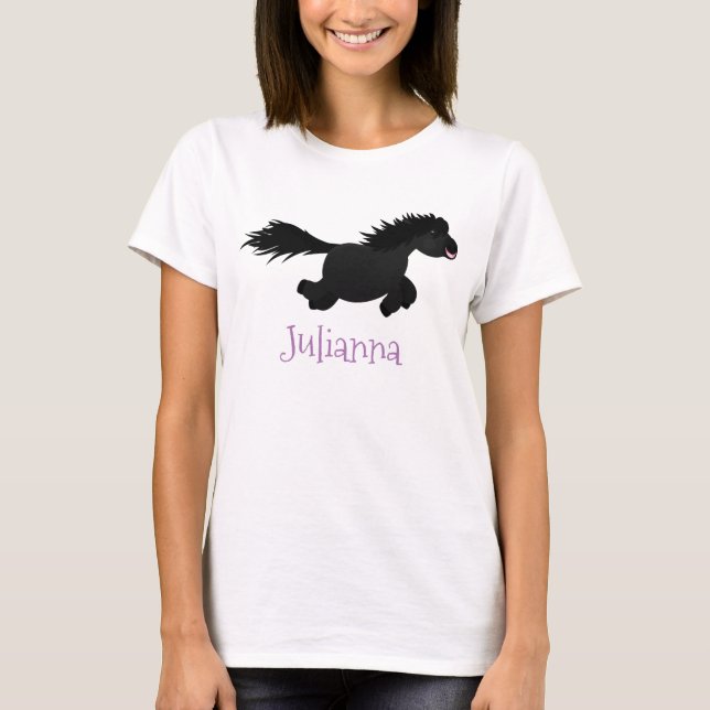Camiseta Ilustracion de personalizado del pony de Shetland  (Anverso)