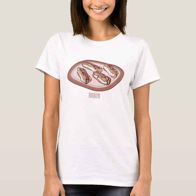 Camiseta Ilustracion de personalizado eclair de chocolate (Anverso)