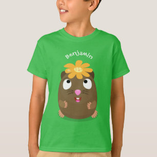 Camiseta Ilustracion de personalizado feliz de conejillo de