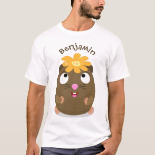 Camiseta Ilustracion de personalizado feliz de conejillo de