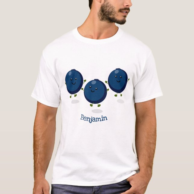 Camiseta Ilustracion de personalizado morado de arándanos a (Anverso)
