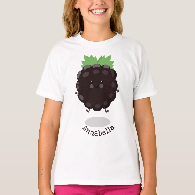 Camiseta Ilustracion de personalizado morado de moras alegr (Anverso)