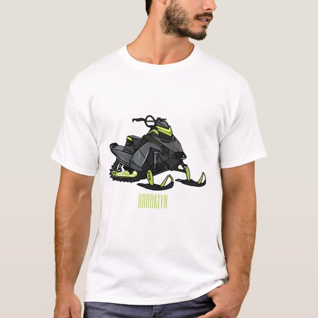 Camiseta Ilustracion de personalizado para motos de nieve (Anverso)