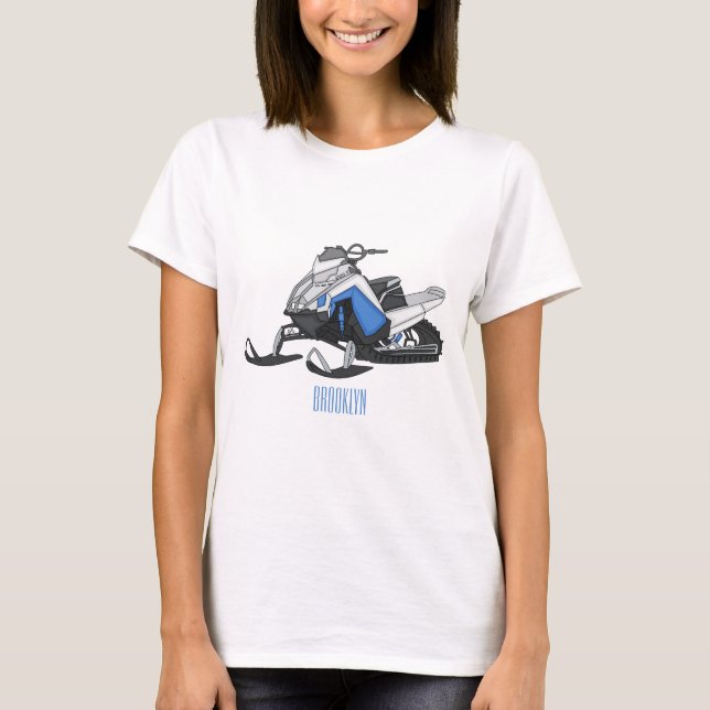 Camiseta Ilustracion de personalizado para motos de nieve (Anverso)