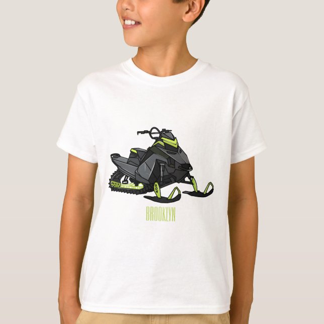 Camiseta Ilustracion de personalizado para motos de nieve (Anverso)
