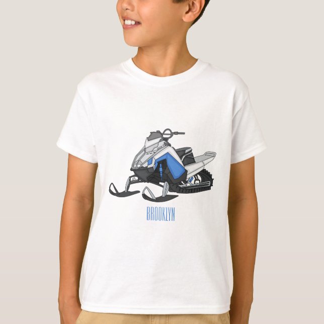 Camiseta Ilustracion de personalizado para motos de nieve (Anverso)
