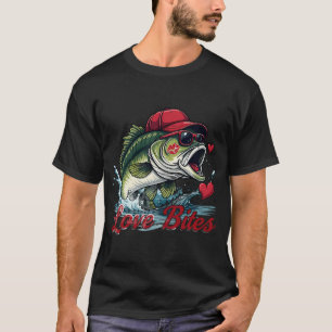 Camiseta Ilustración de pesca de amor de carrete — Estilo v
